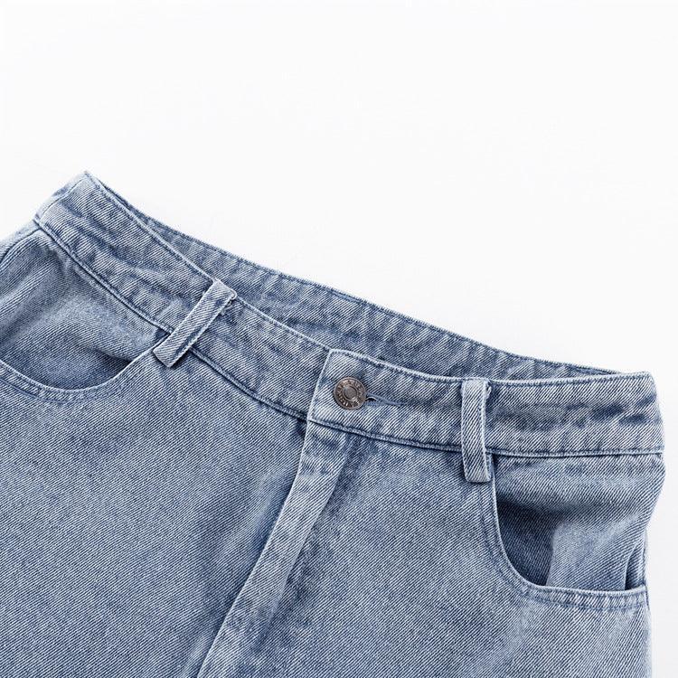 DENIM LONG SKIRT - PRIBO