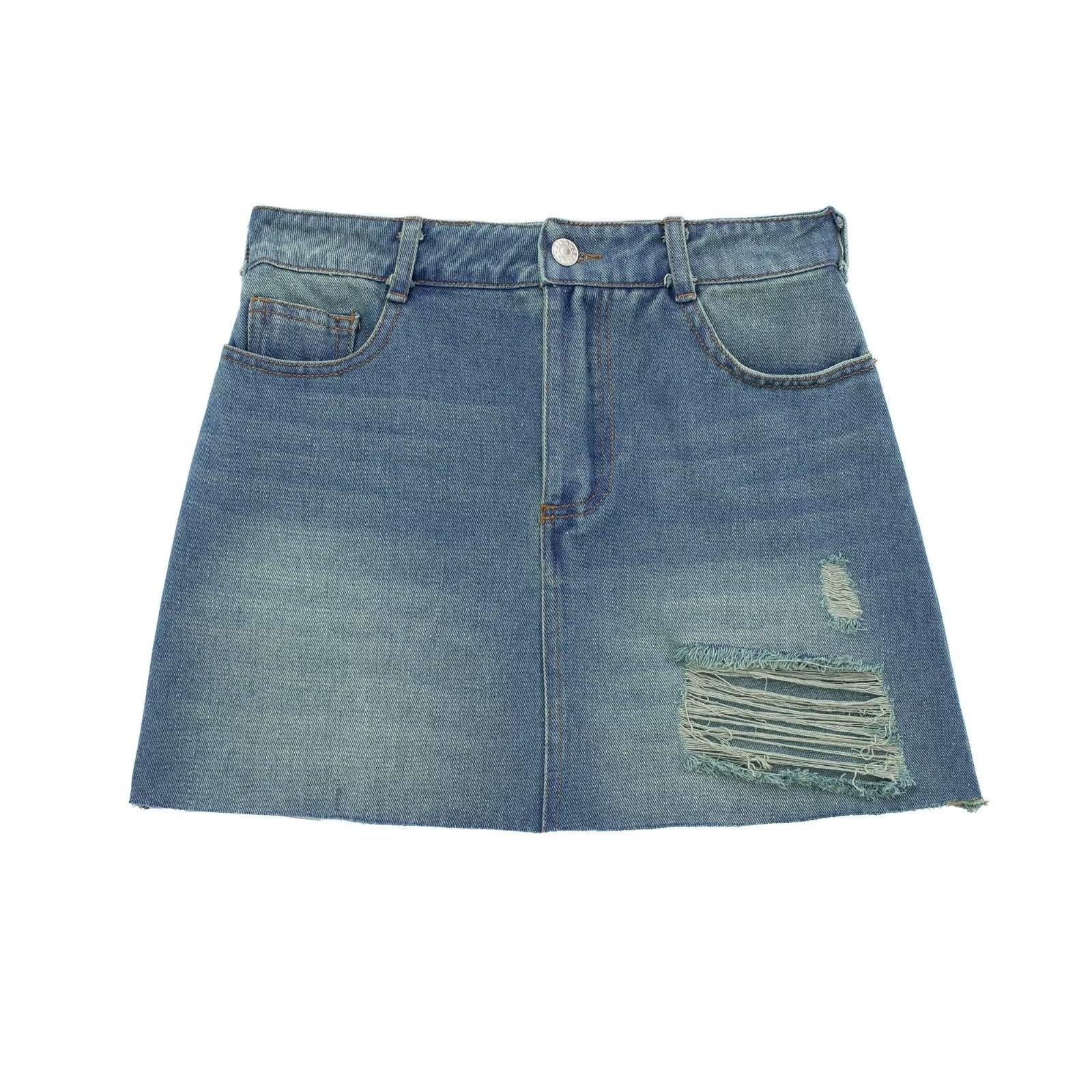 DENIM MINI SKIRT - PRIBO