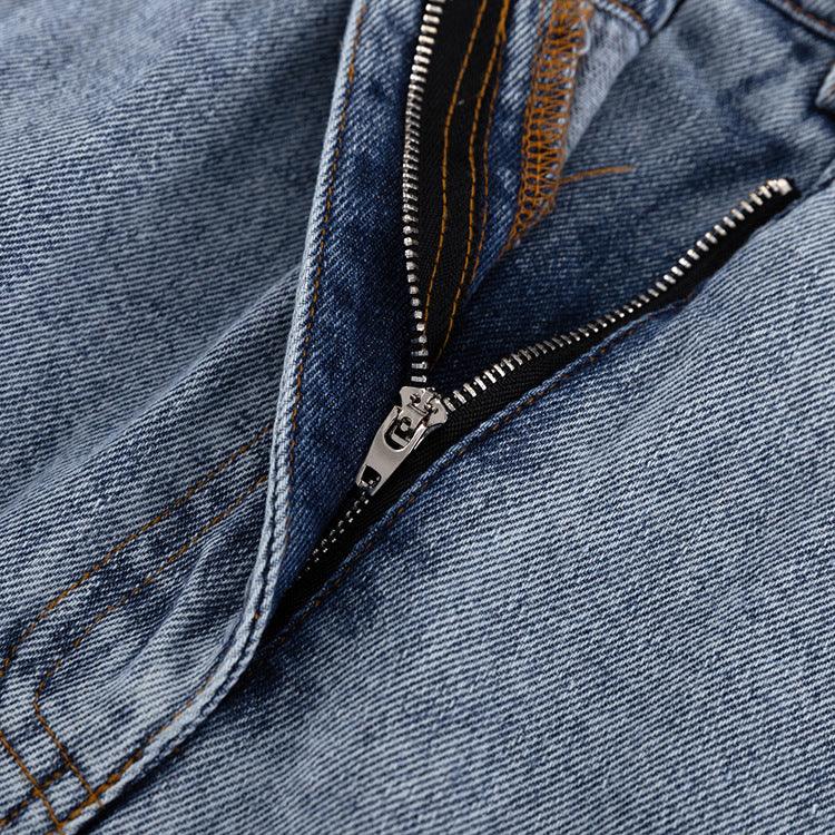 DENIM SPLIT SKIRT - PRIBO
