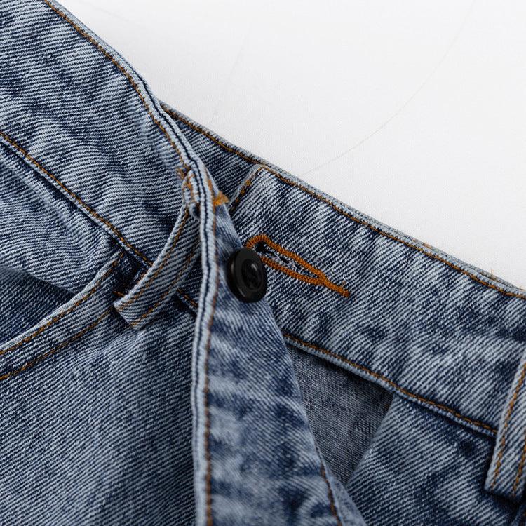 DENIM SPLIT SKIRT - PRIBO
