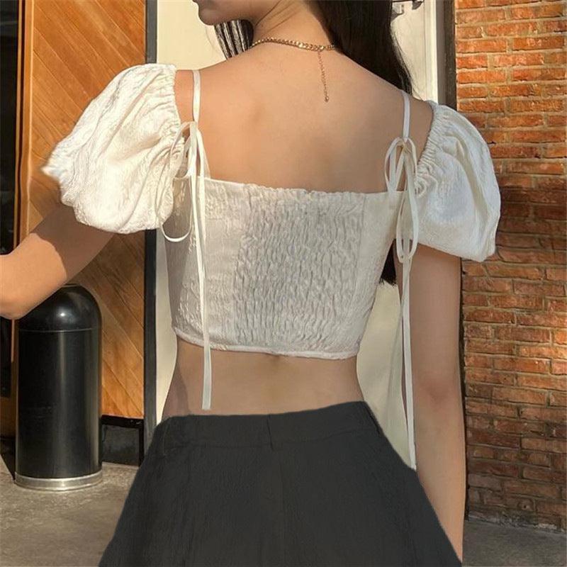 FRENCH PUFF SLEEVE TOP - PRIBO