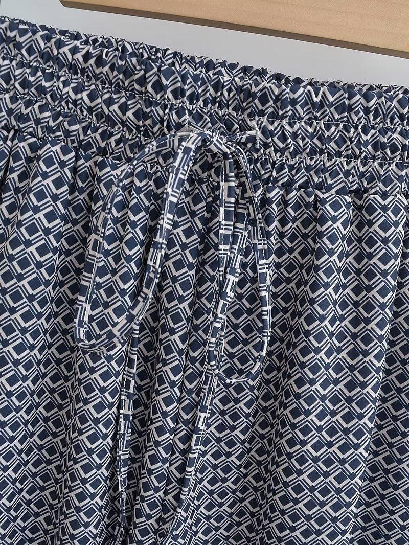 GEOMETRIC PATTERN PANT - PRIBO