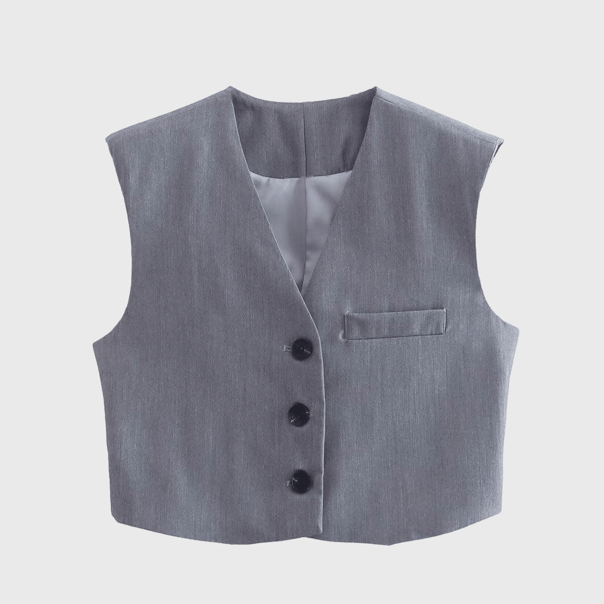 GRAY VEST TOP - PRIBO