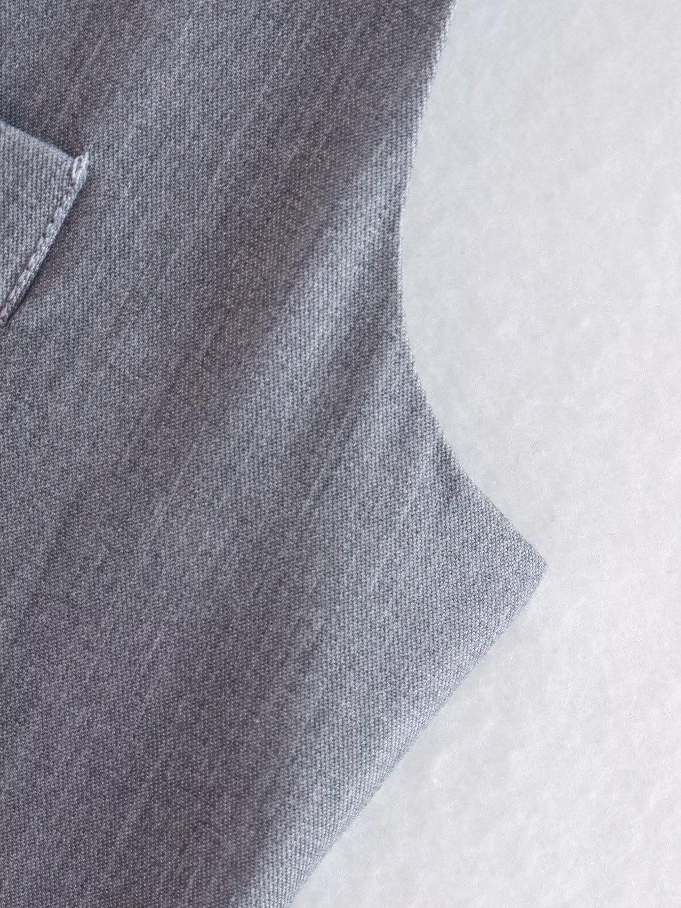 GRAY VEST TOP - PRIBO