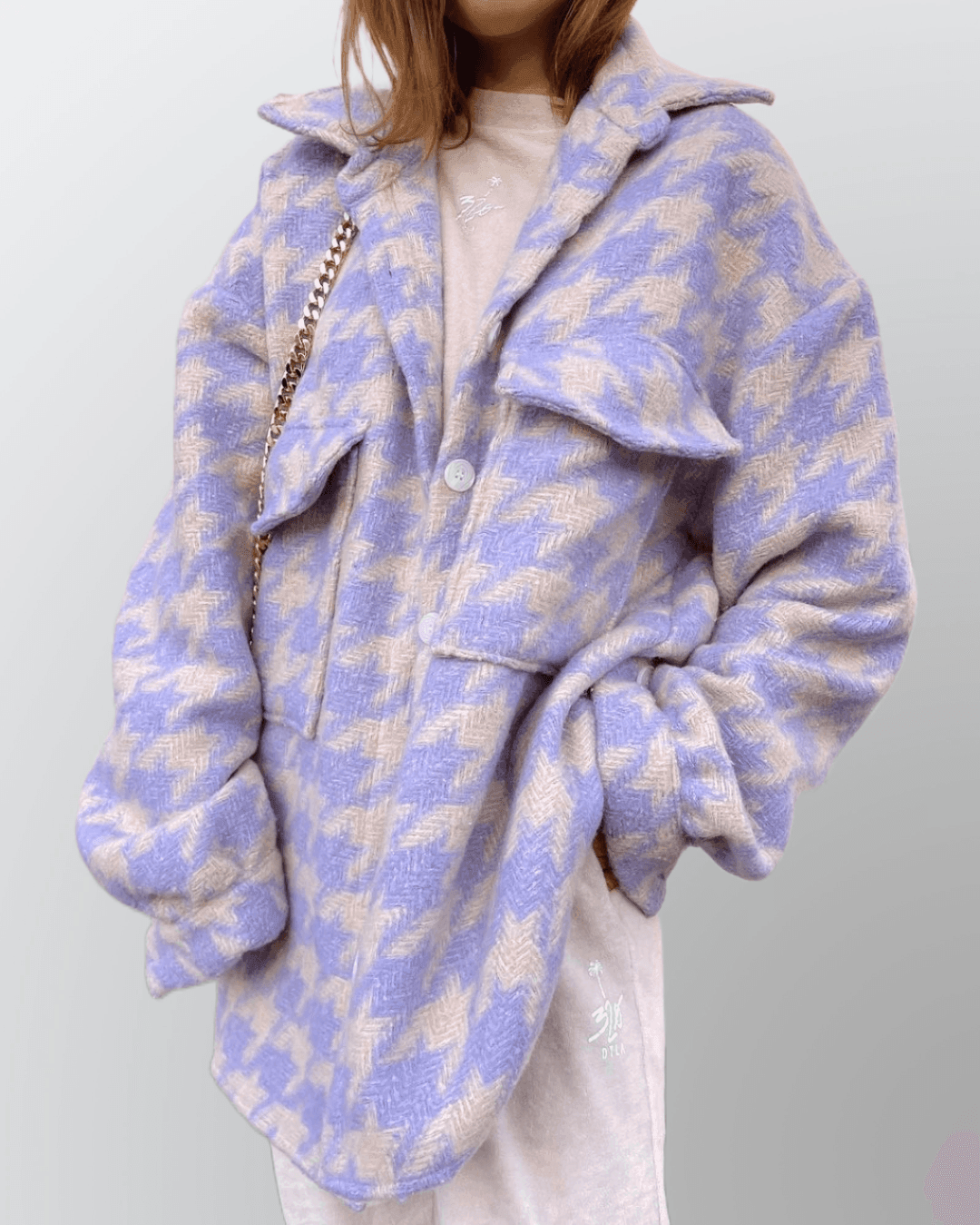 HOUNDSTOOTH LOOSE JACKET - PRIBO