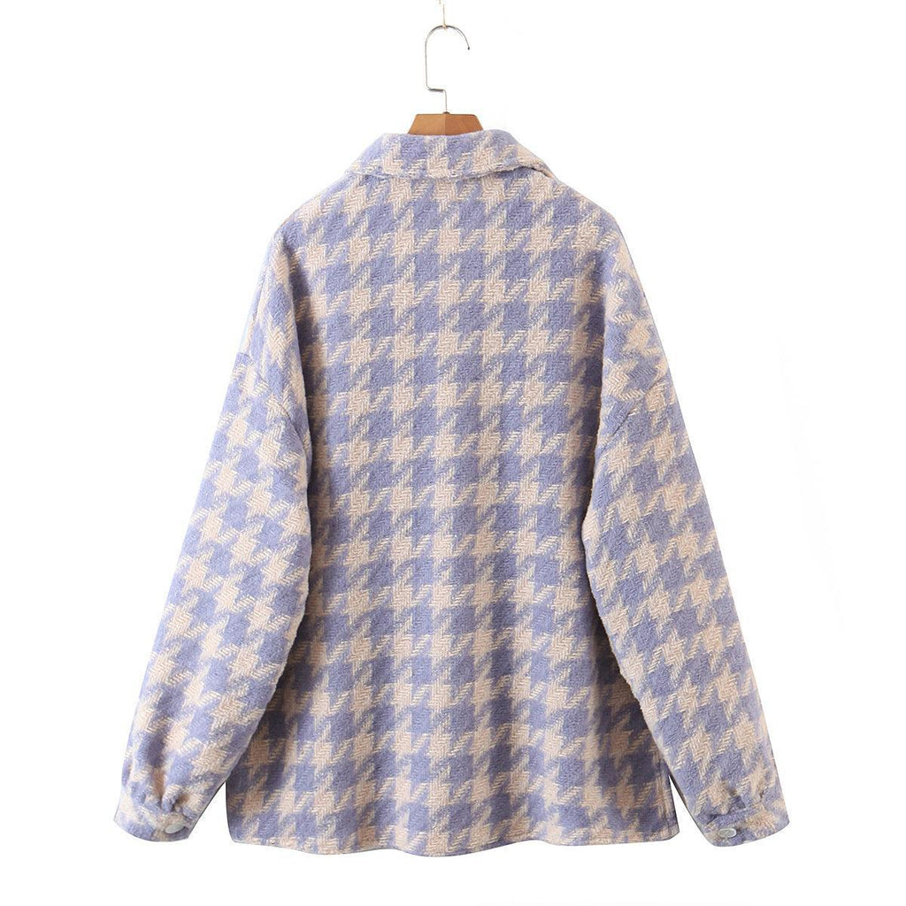 HOUNDSTOOTH LOOSE JACKET - PRIBO