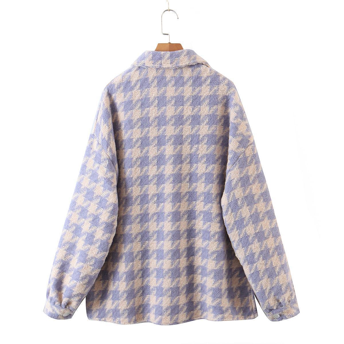 HOUNDSTOOTH LOOSE JACKET - PRIBO