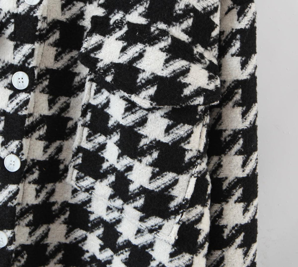 HOUNDSTOOTH LOOSE JACKET - PRIBO