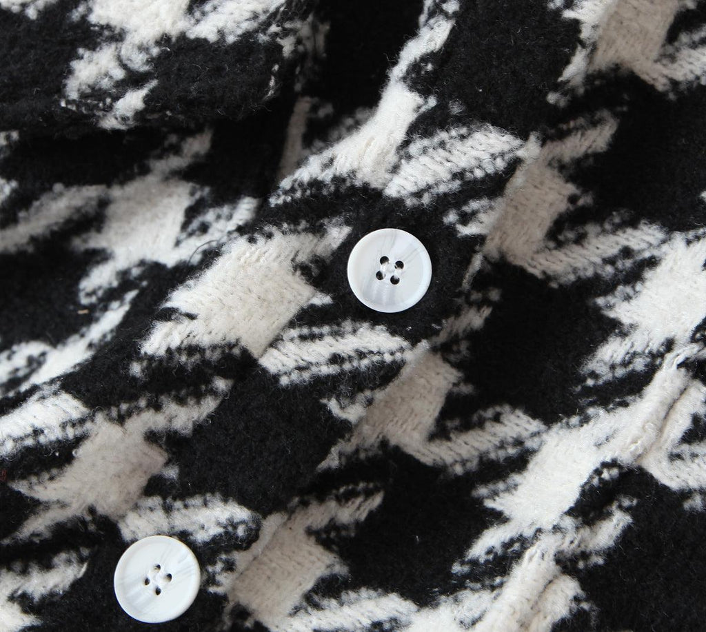 HOUNDSTOOTH LOOSE JACKET - PRIBO