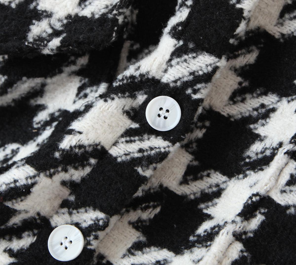 HOUNDSTOOTH LOOSE JACKET - PRIBO