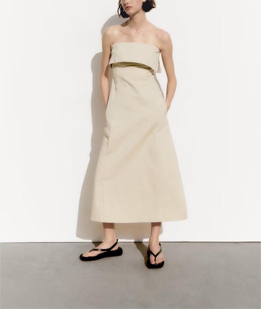 KHAKI DRESS - PRIBO