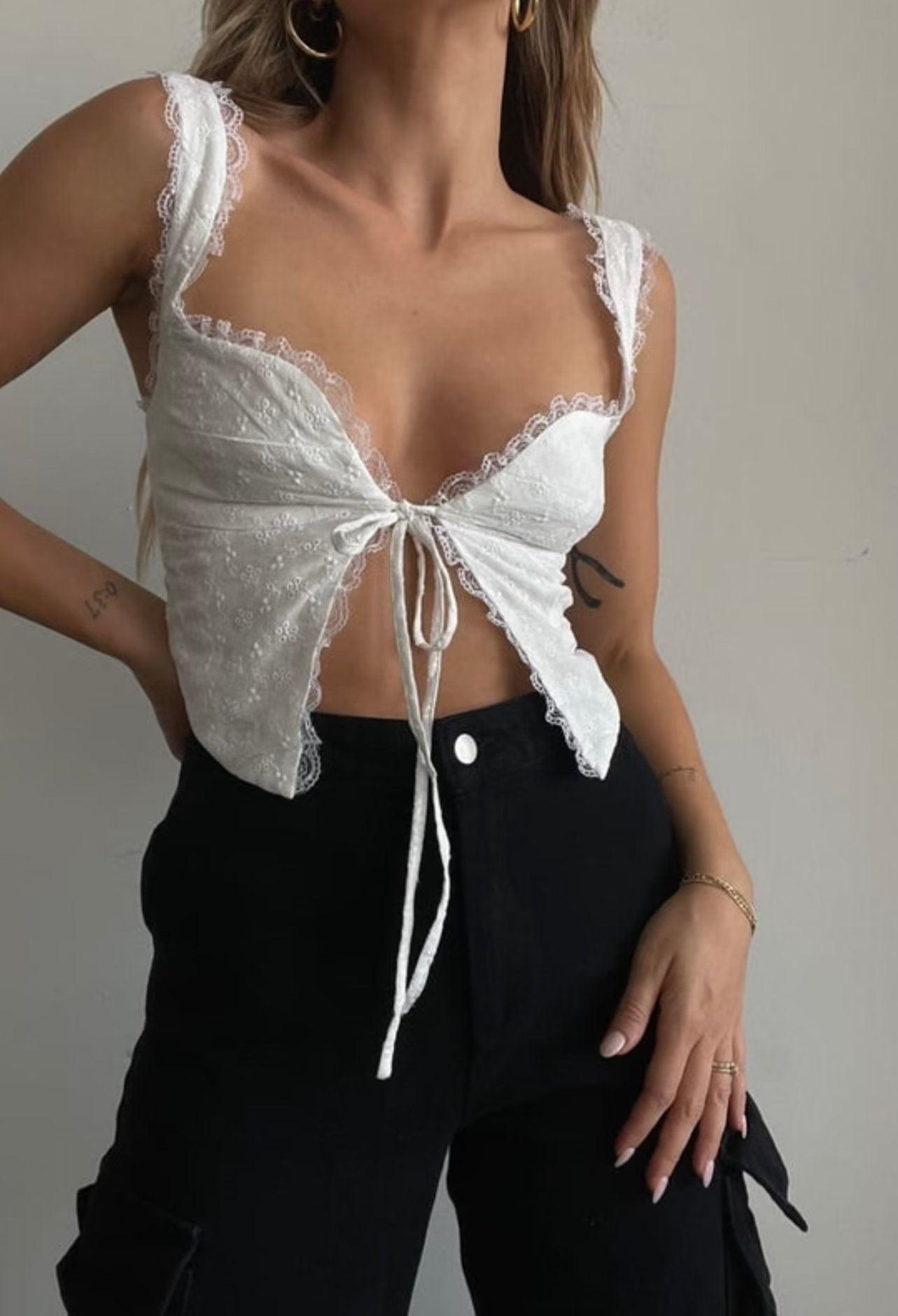 LACE TANK TOP - PRIBO