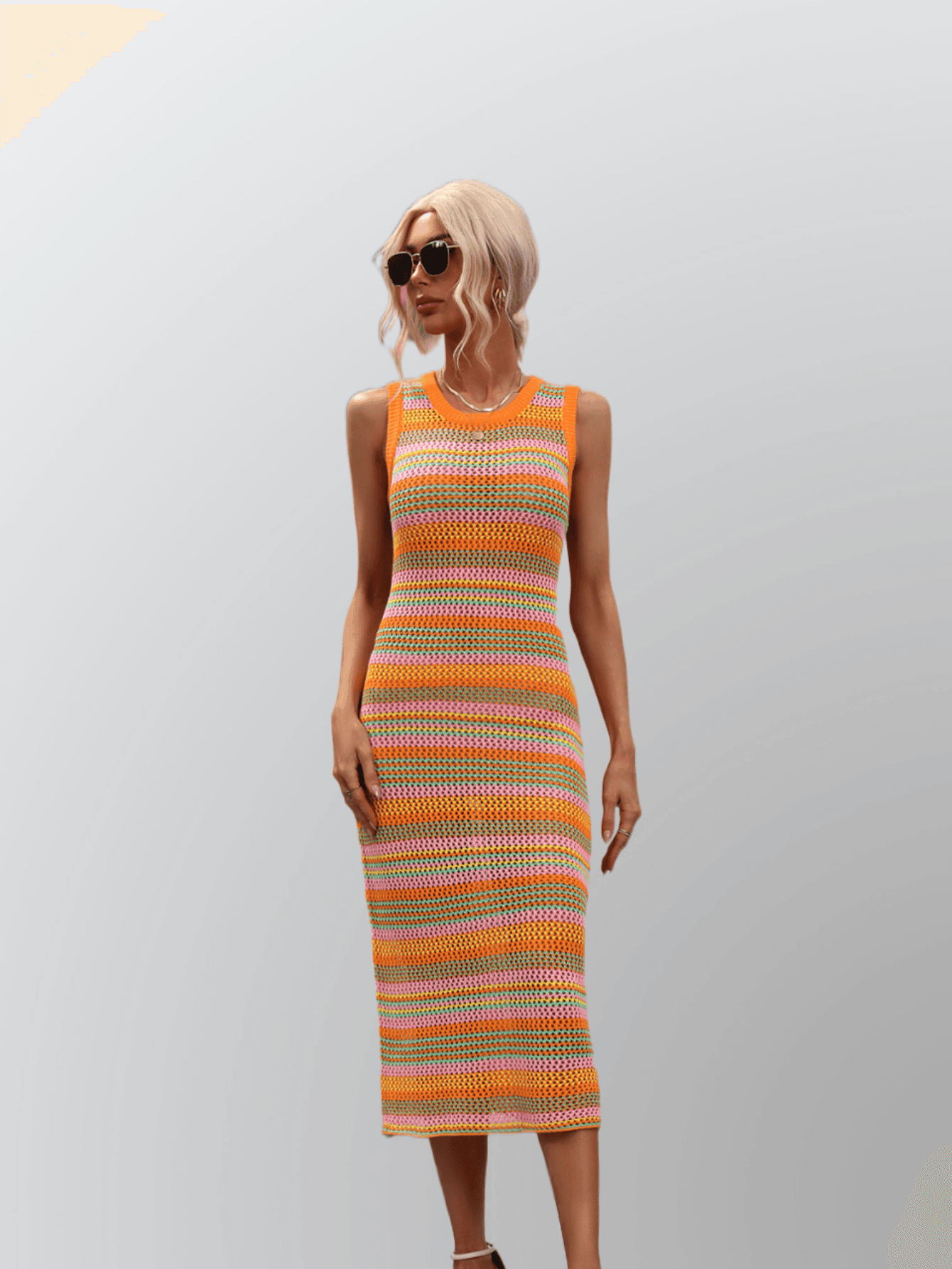 MIXED COLOR DRESS - PRIBO