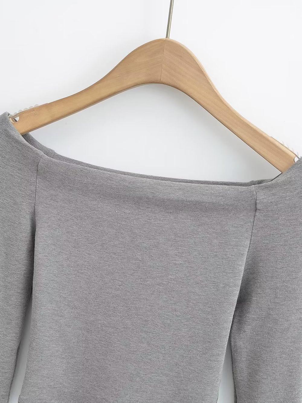 OFF SHOULDER THERMAL TOP - PRIBO
