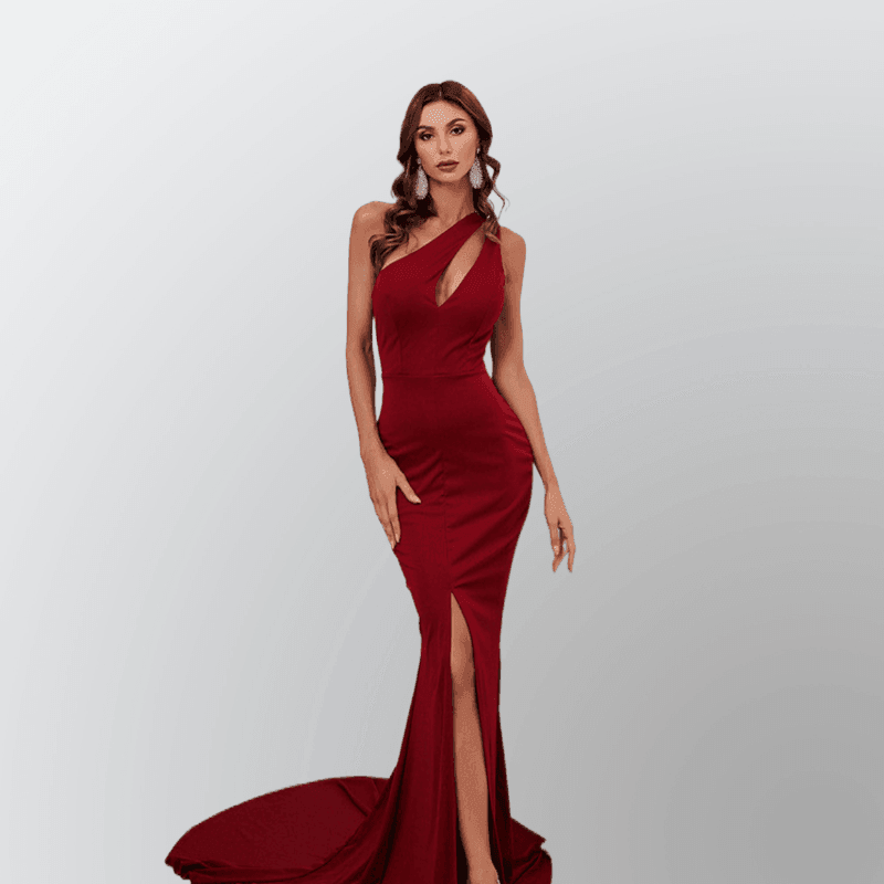 ONE SHOULDER MAXI DRESS - PRIBO