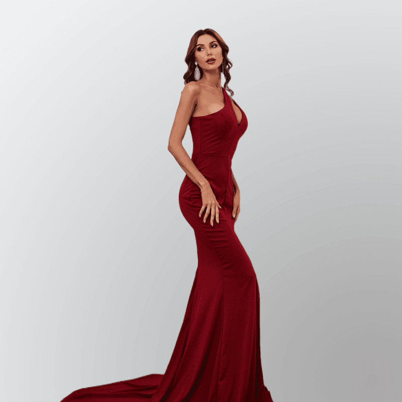 ONE SHOULDER MAXI DRESS - PRIBO