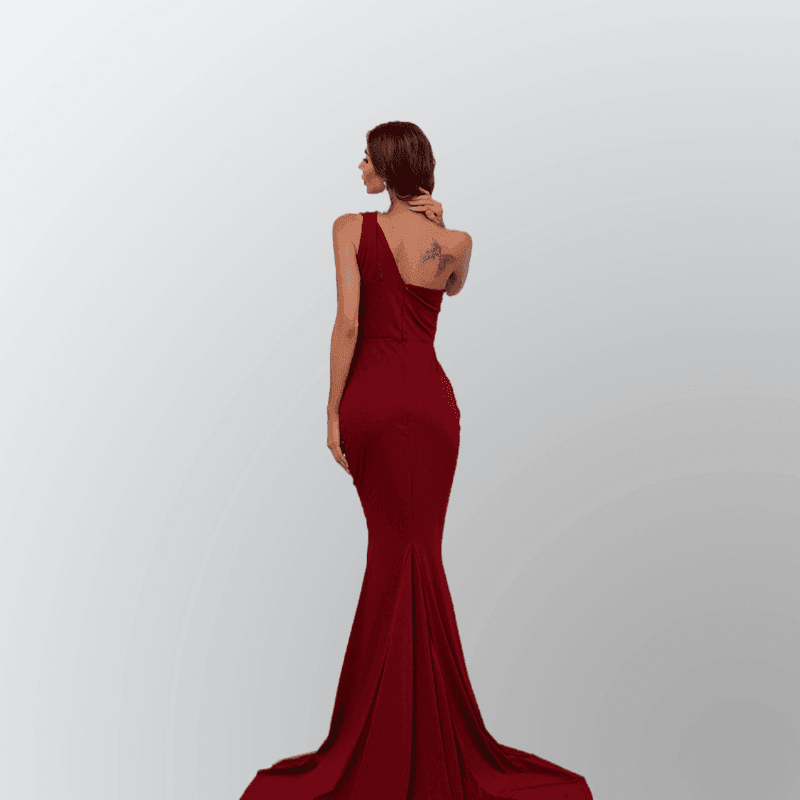ONE SHOULDER MAXI DRESS - PRIBO