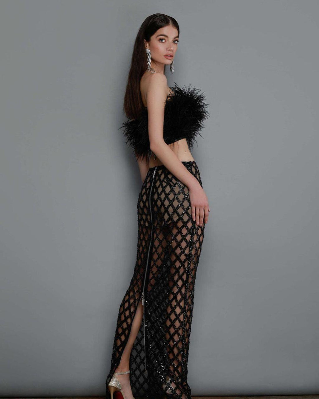 OSTRICH SEQUINED SET - PRIBO