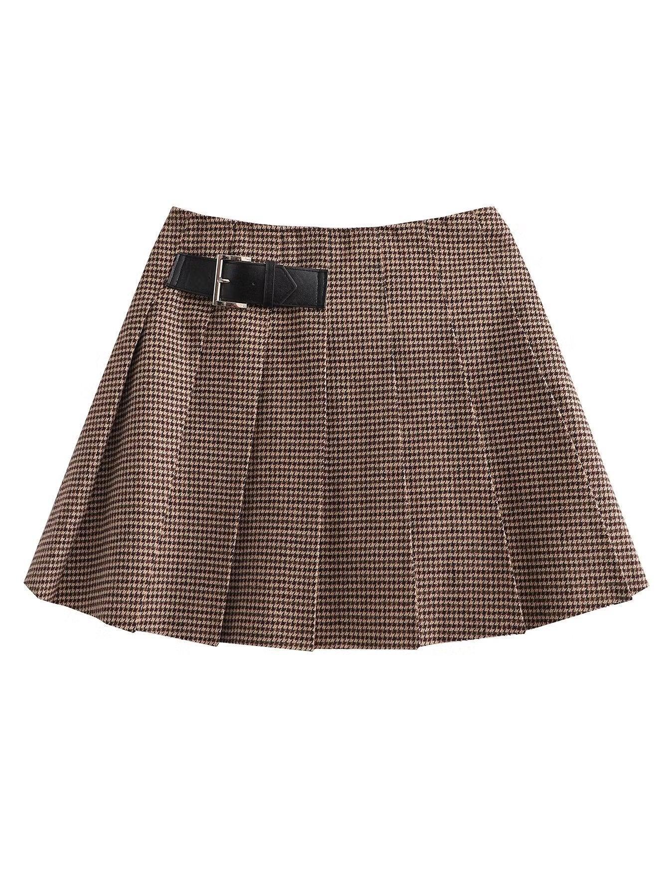 PLAID SKIRT - PRIBO