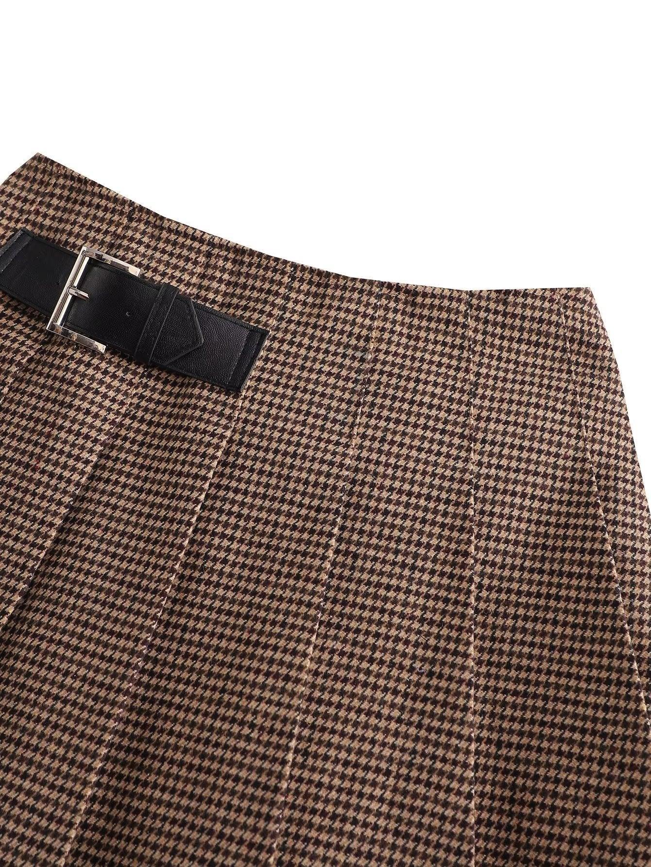 PLAID SKIRT - PRIBO