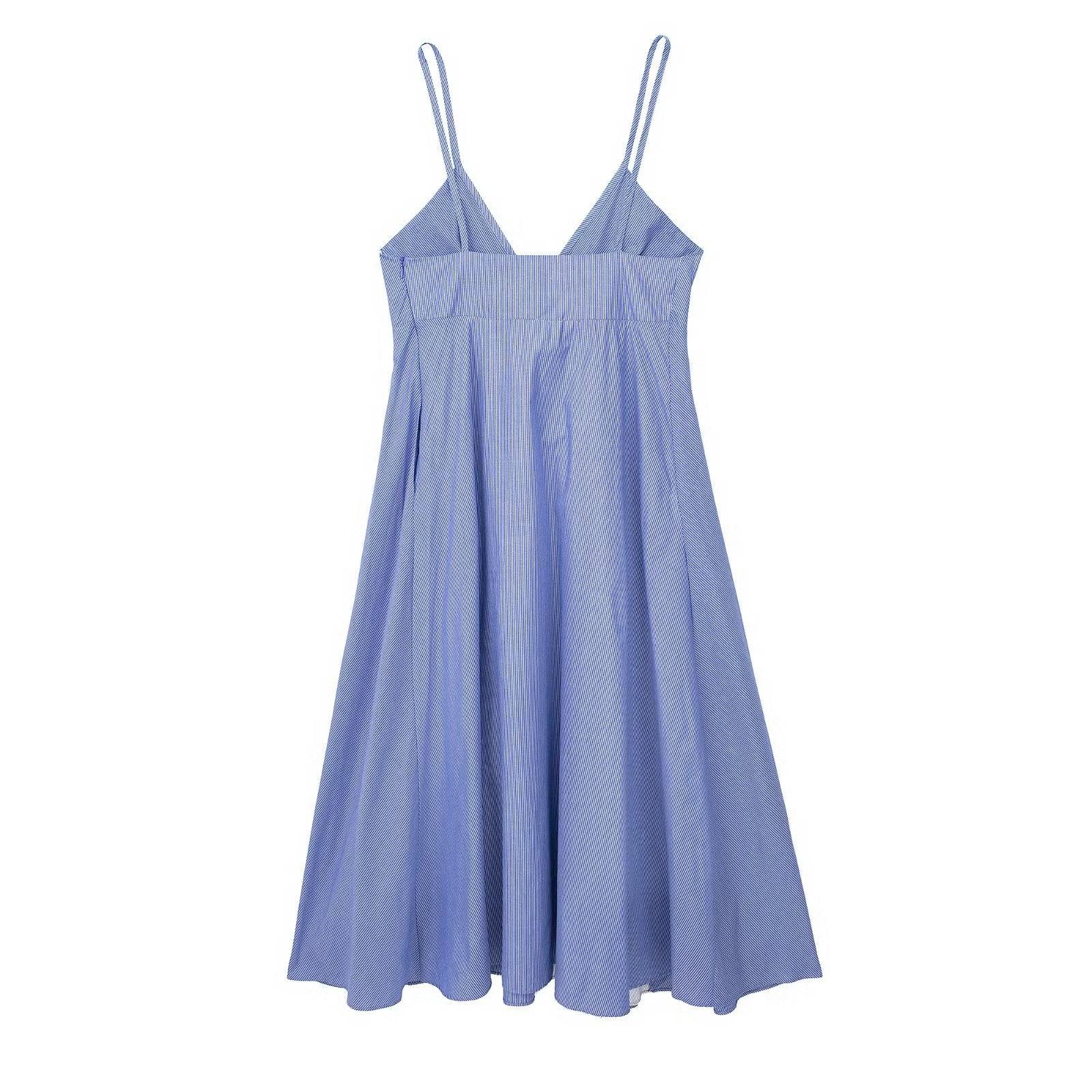 POPLIN MIDI DRESS - PRIBO