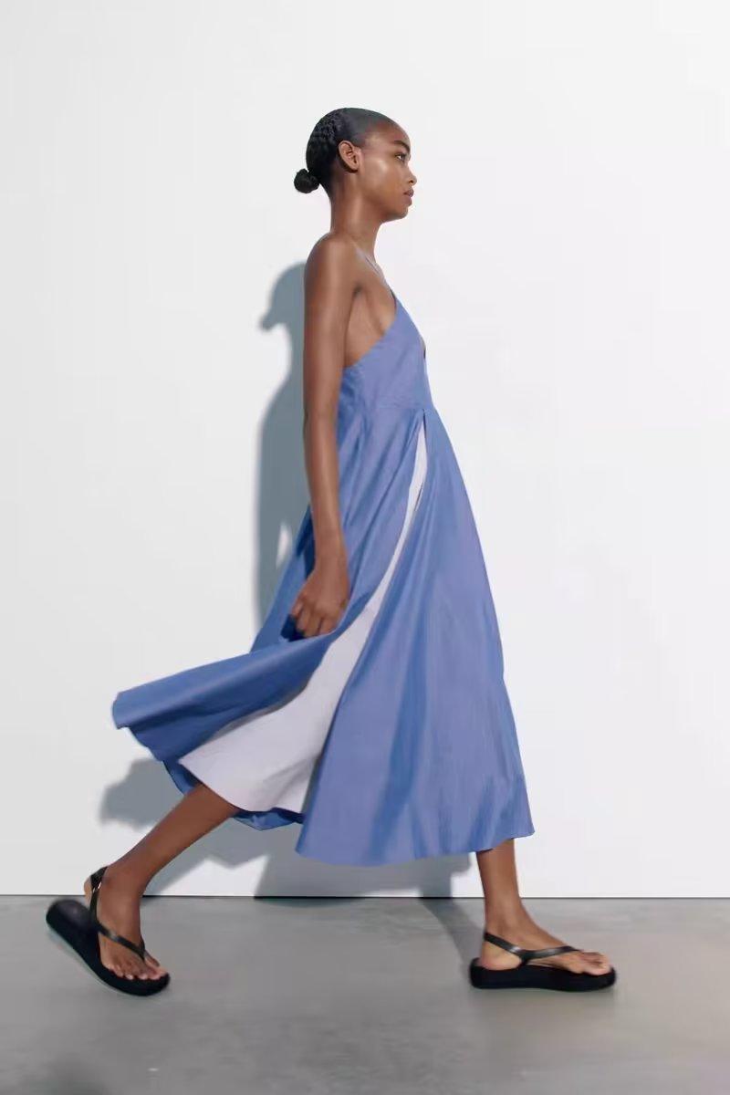 POPLIN MIDI DRESS - PRIBO
