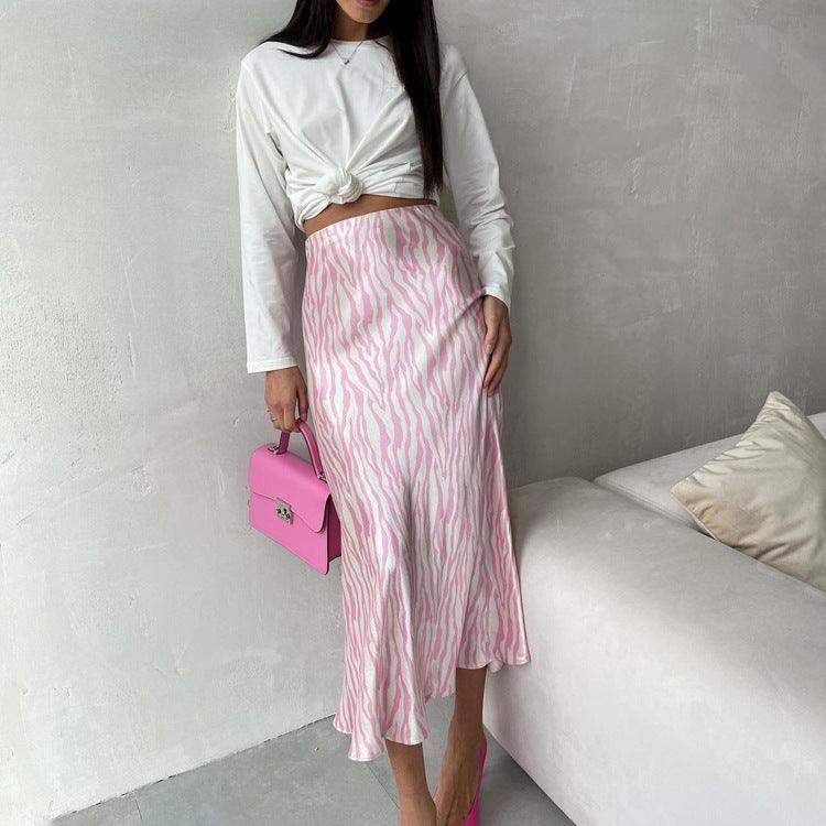 PRINTED A LINE SKIRT - PRIBO