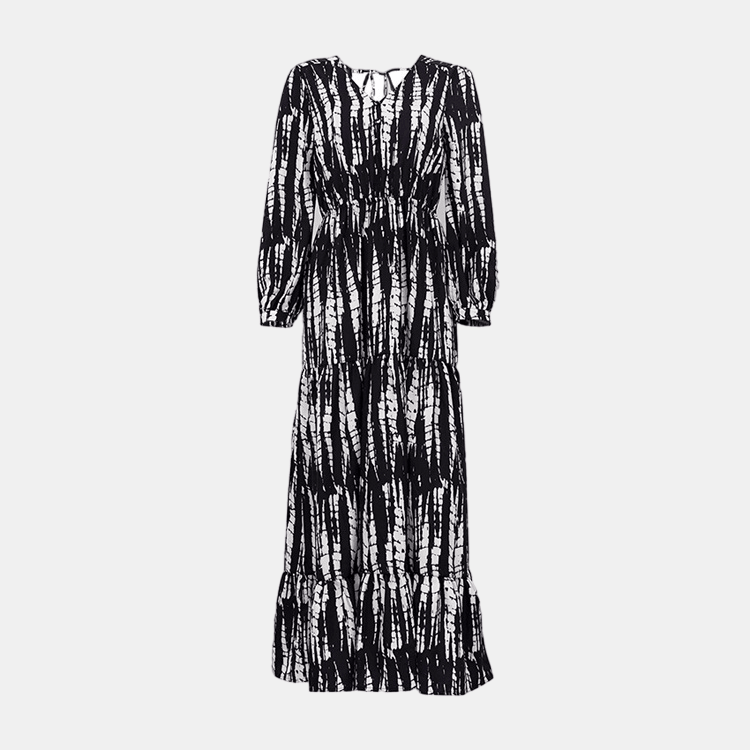 PRINTED BACKLESS DRESS - PRIBO