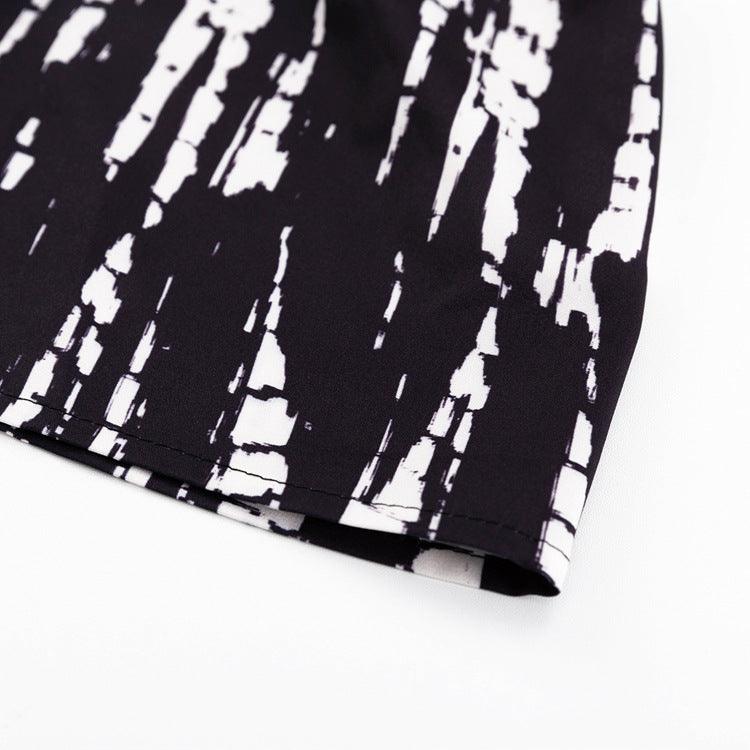 PRINTED BACKLESS DRESS - PRIBO