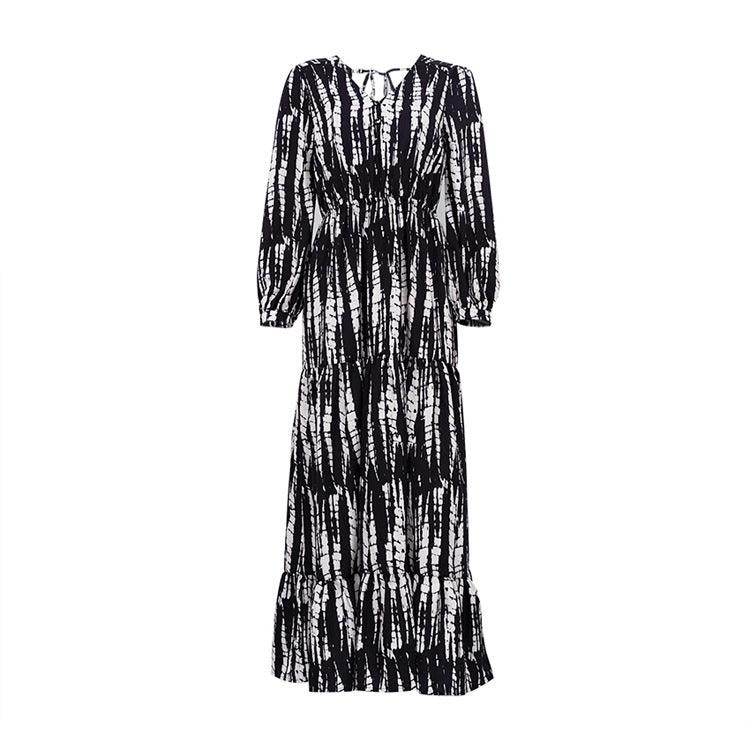 PRINTED BACKLESS DRESS - PRIBO