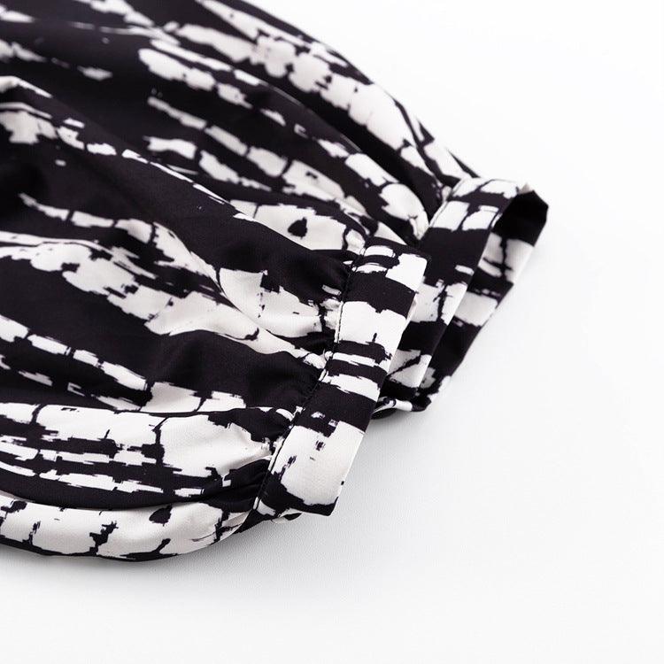 PRINTED BACKLESS DRESS - PRIBO