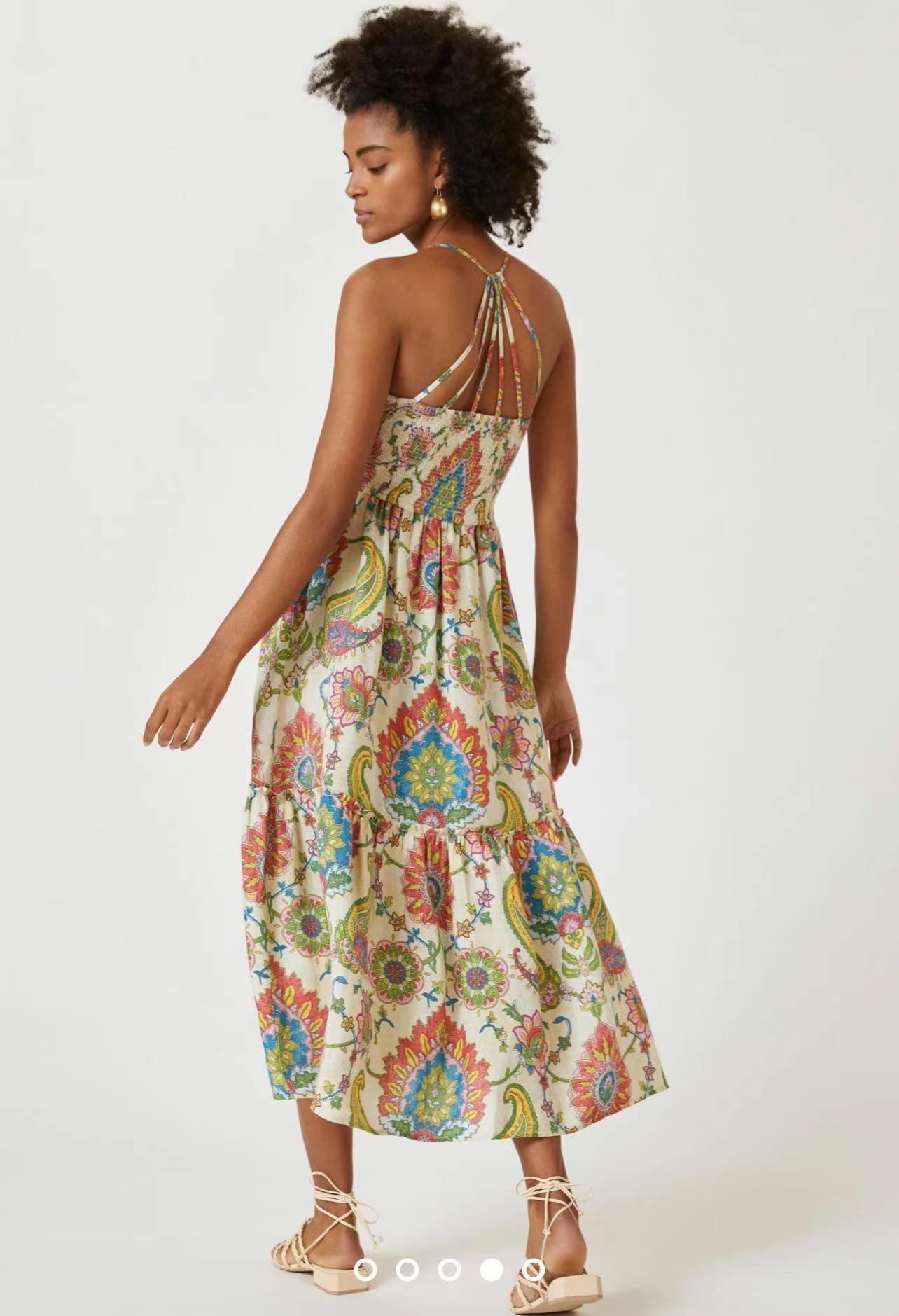 PRINTED TIE DRESS - PRIBO