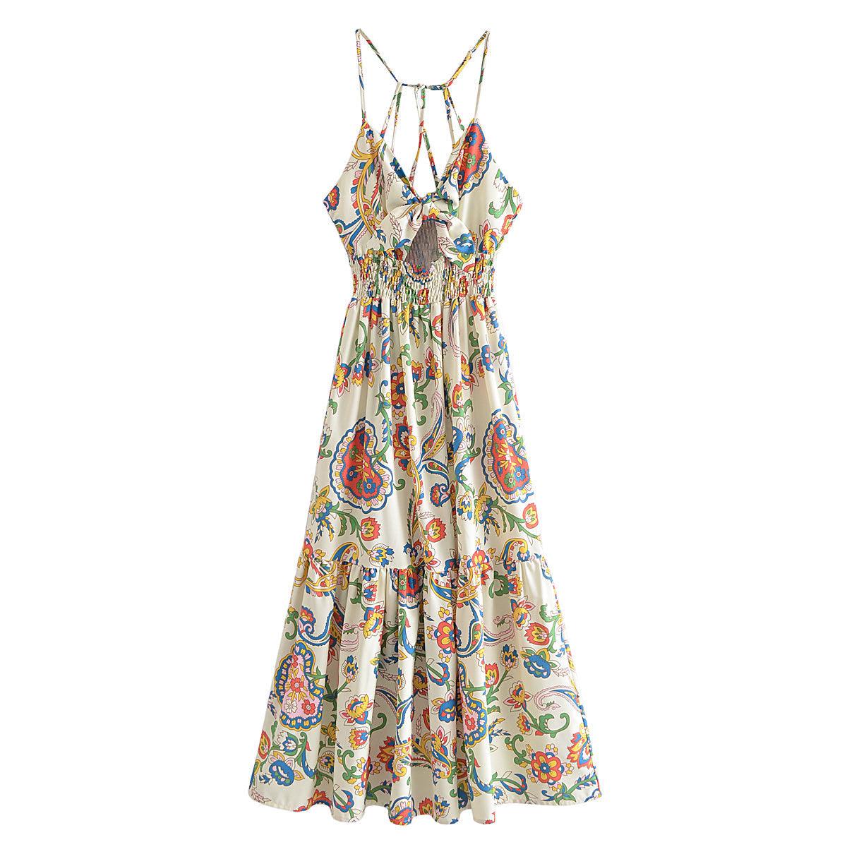 PRINTED TIE DRESS - PRIBO