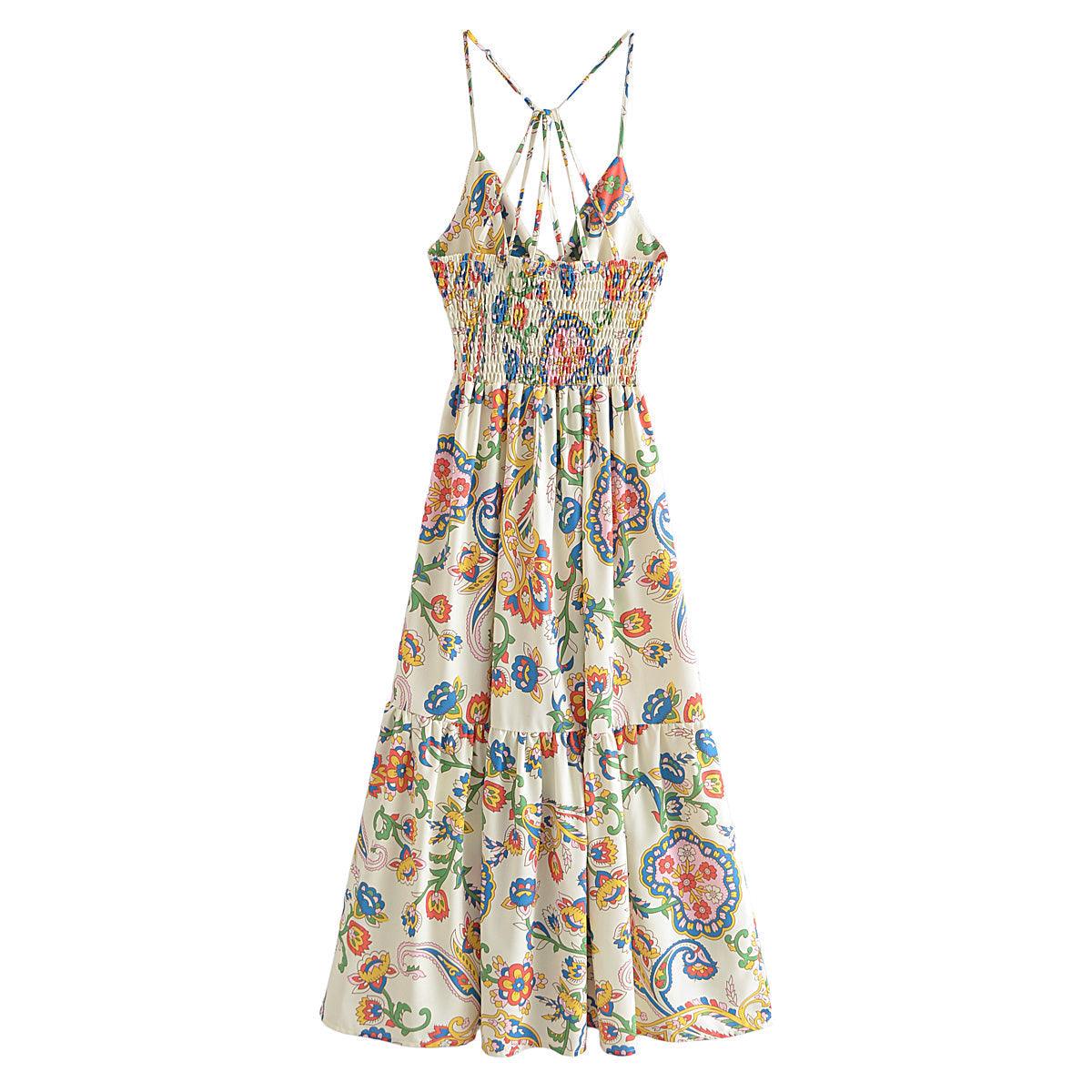 PRINTED TIE DRESS - PRIBO