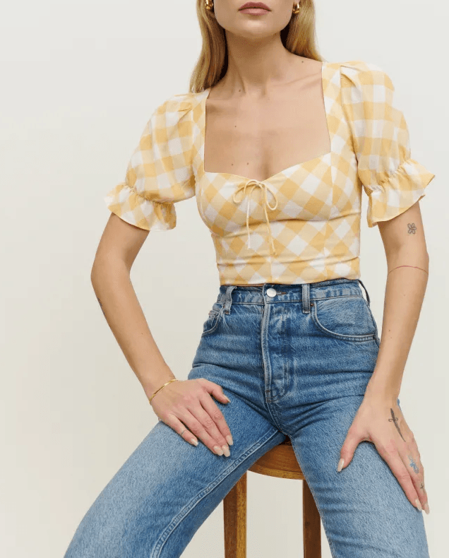 PRINTED YELLOW TOP - PRIBO