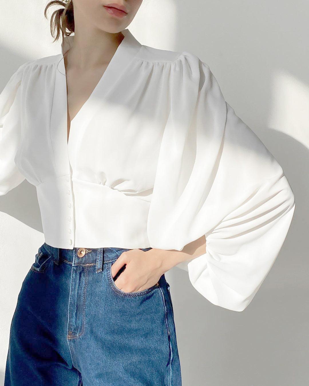 PUFF SLEEVE BLOUSE - PRIBO