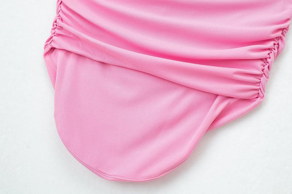 RUCHED PINK TOP - PRIBO