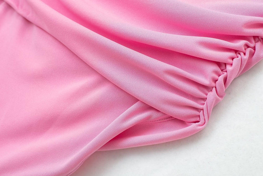 RUCHED PINK TOP - PRIBO