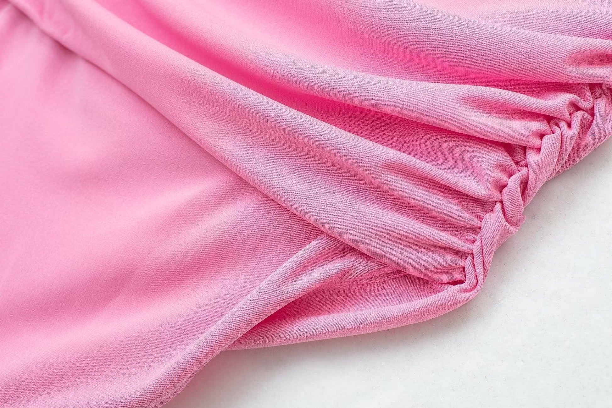 RUCHED PINK TOP - PRIBO