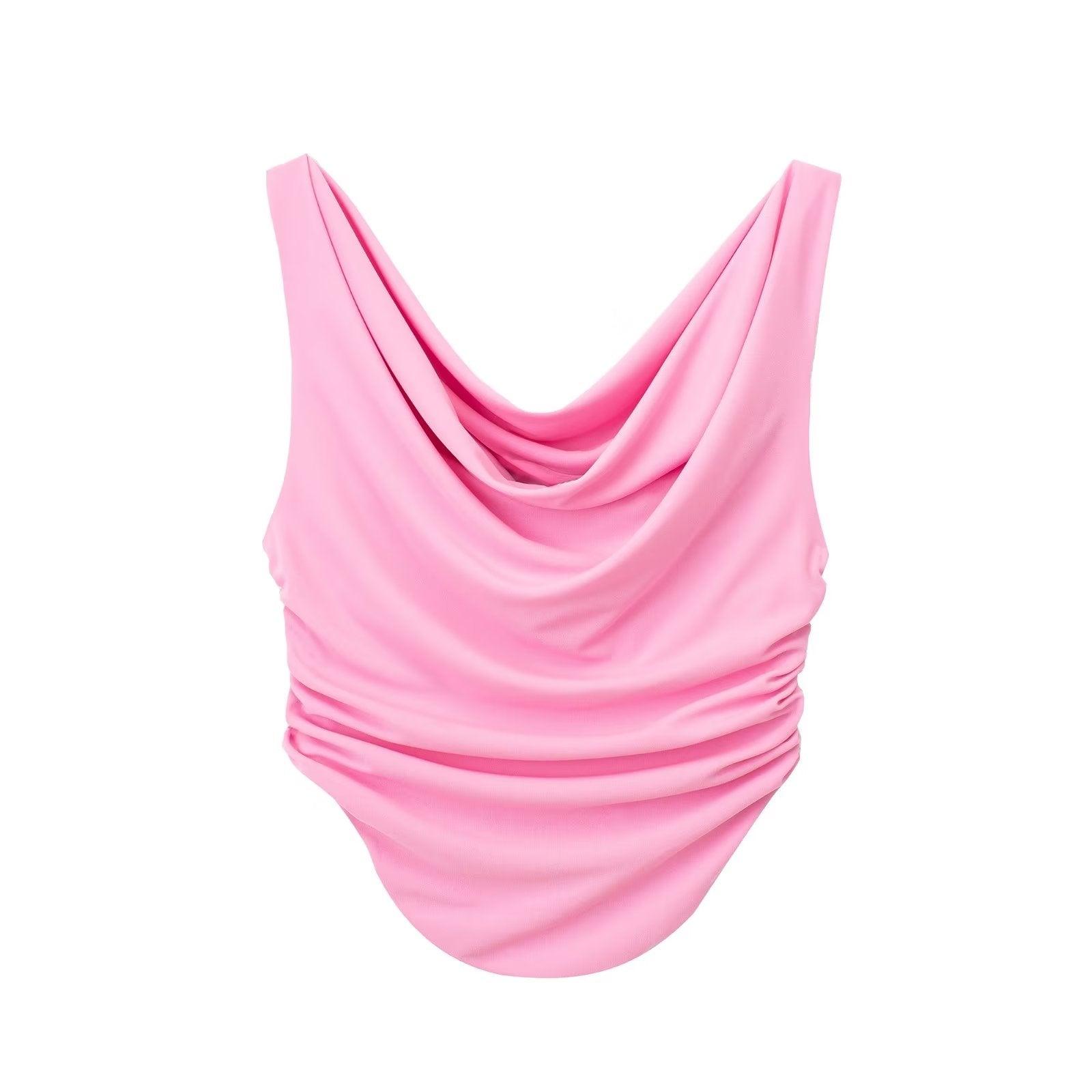 RUCHED PINK TOP - PRIBO