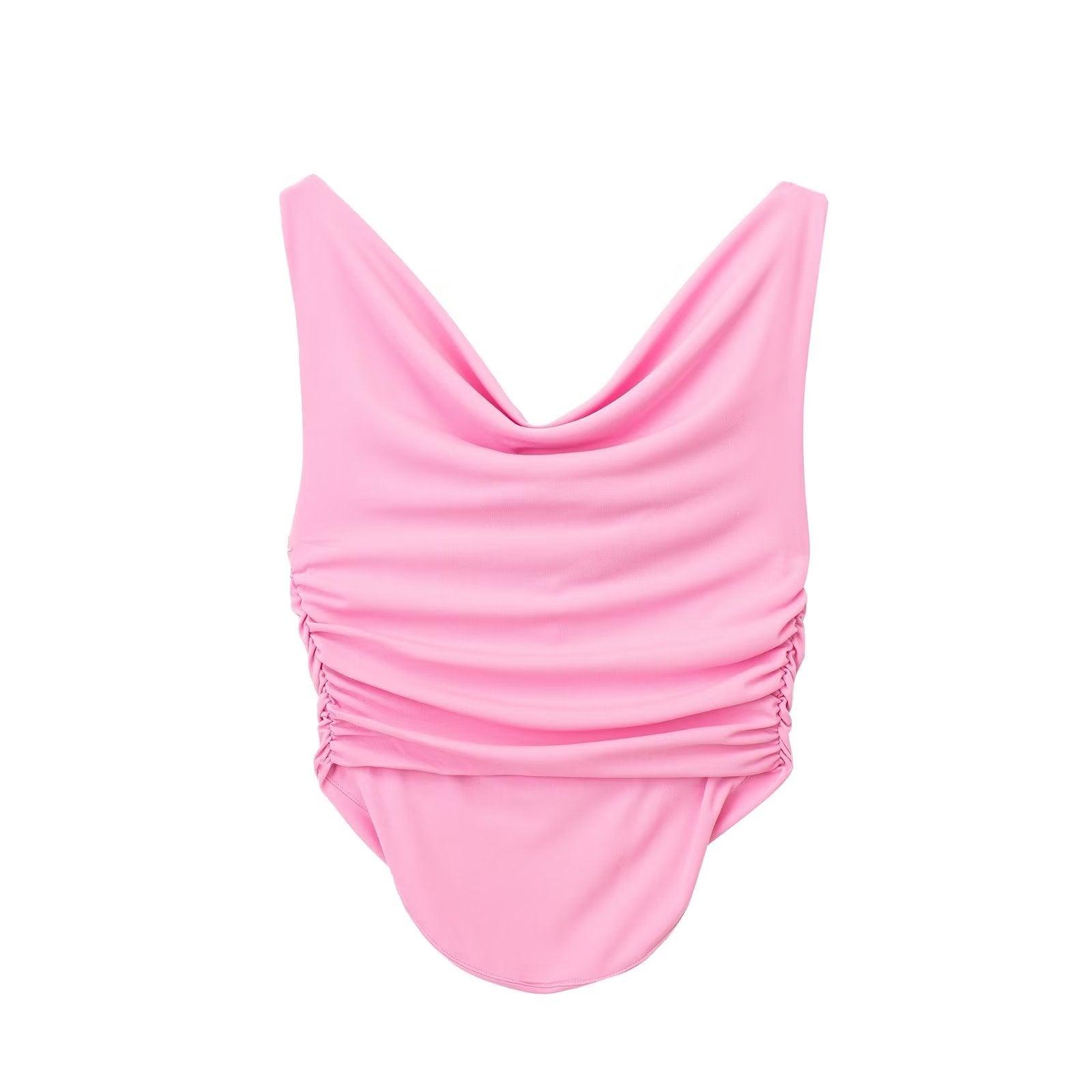 RUCHED PINK TOP - PRIBO