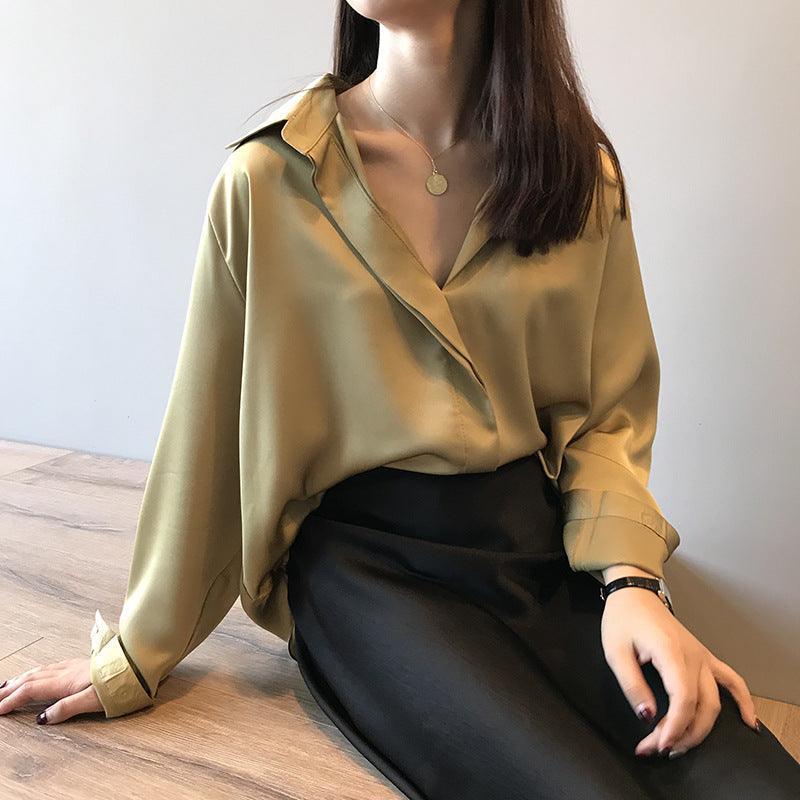 SATIN BLOUSE - PRIBO
