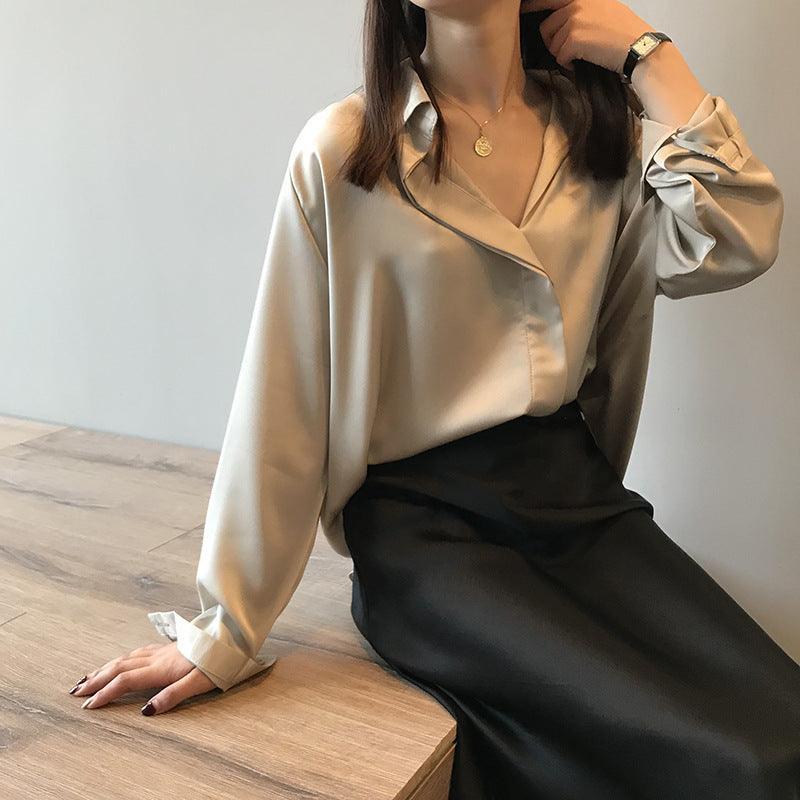 SATIN BLOUSE - PRIBO