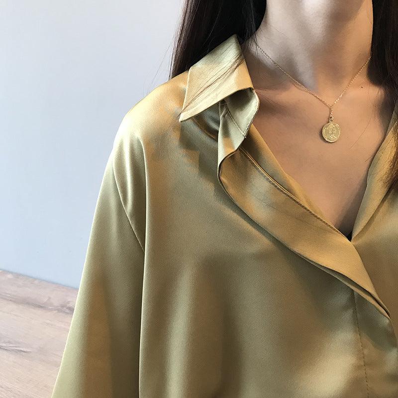 SATIN BLOUSE - PRIBO