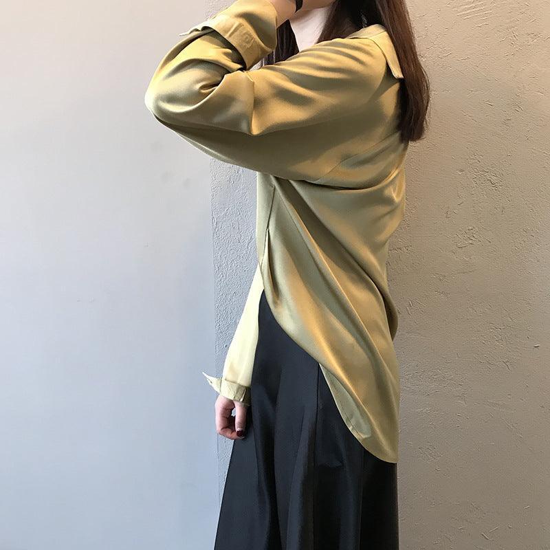 SATIN BLOUSE - PRIBO