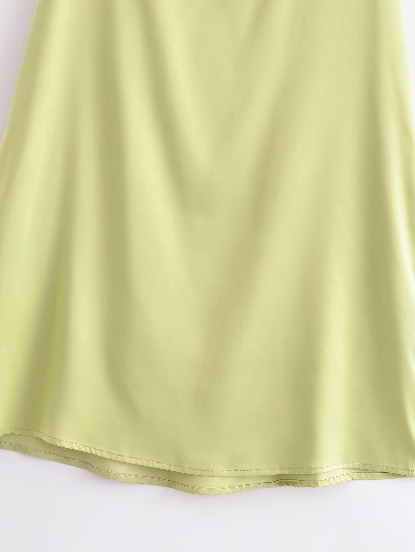 SATIN MAXI DRESS - PRIBO