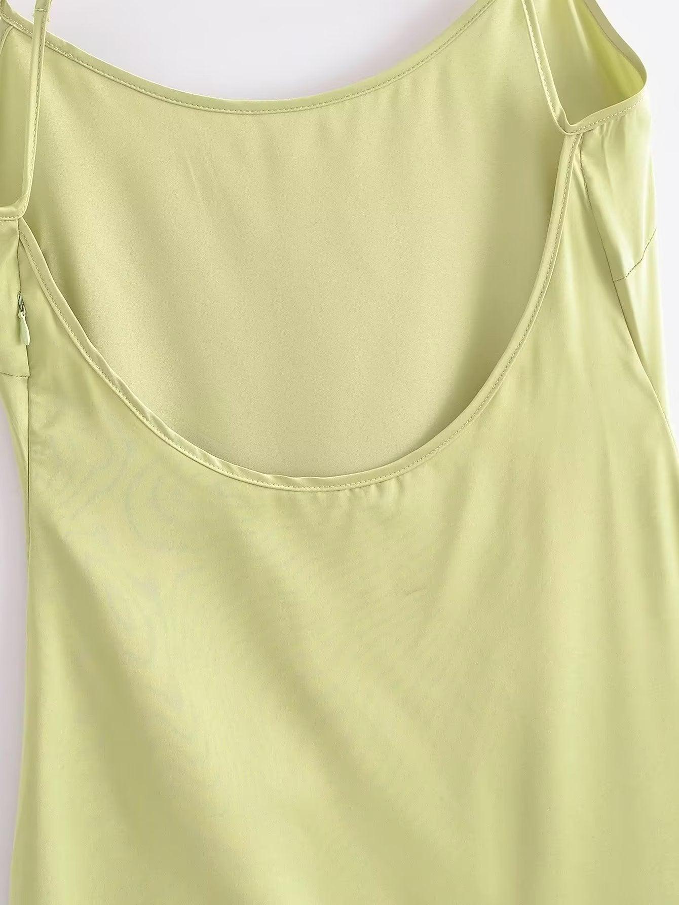 SATIN MAXI DRESS - PRIBO