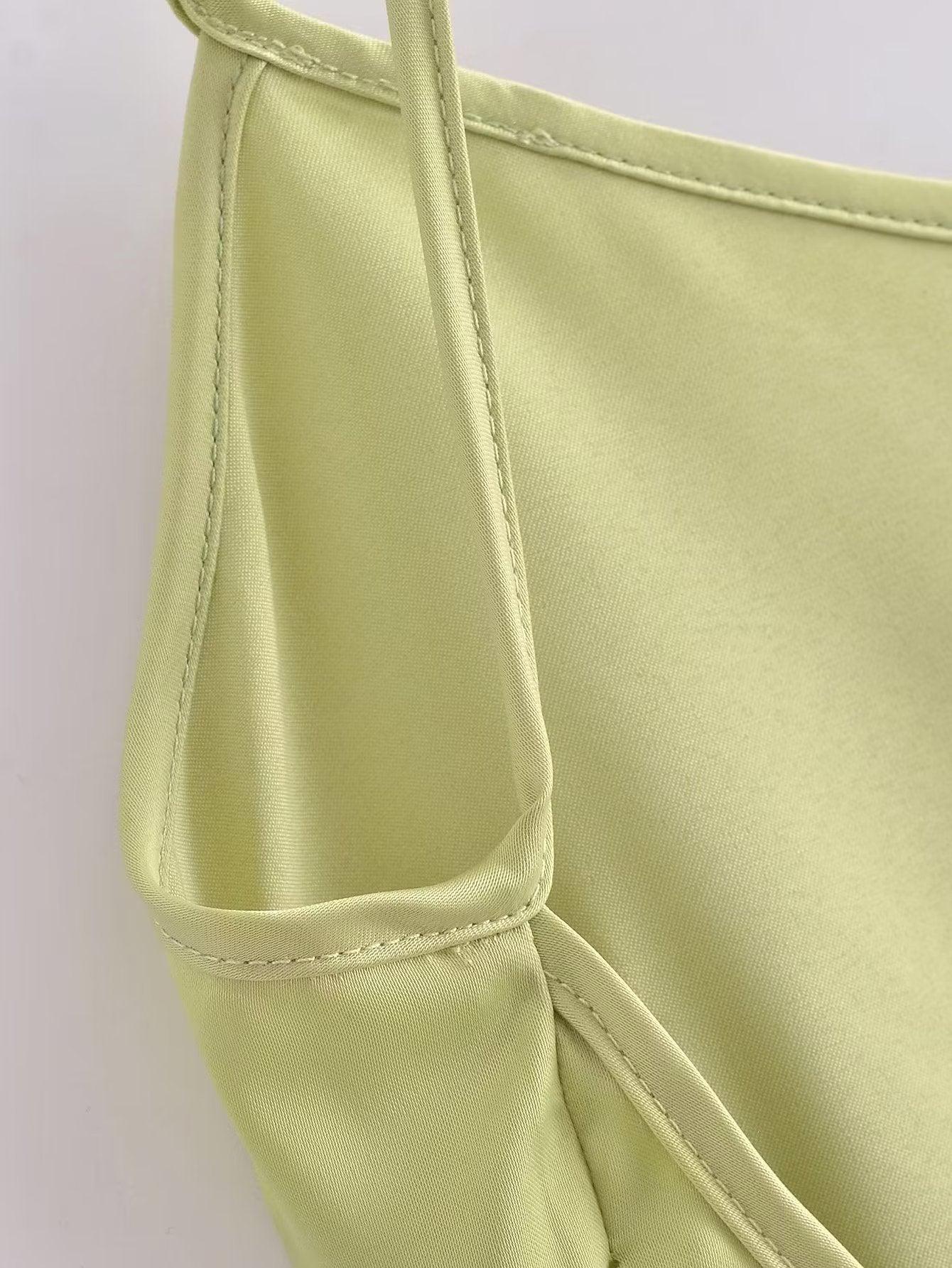 SATIN MAXI DRESS - PRIBO