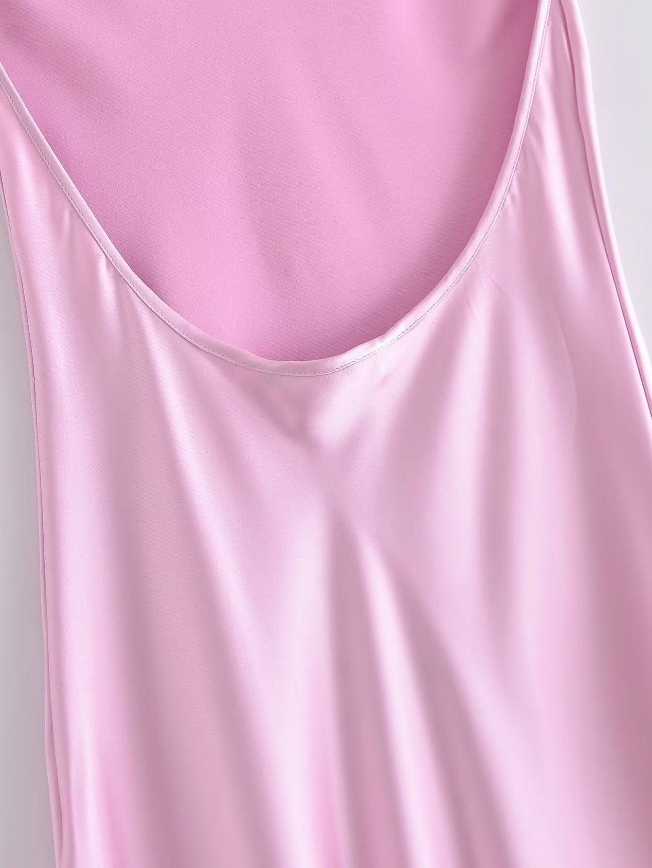 SATIN MAXI DRESS - PRIBO