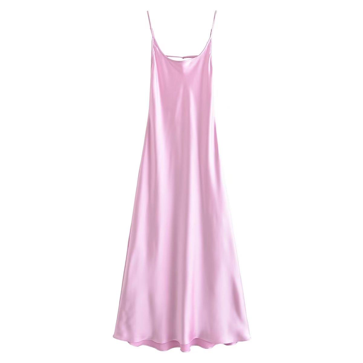 SATIN MAXI DRESS - PRIBO